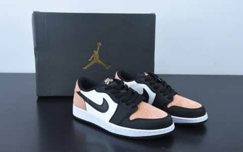 乔丹Air Jordan 1 Low OG Bleached Coral AJ1 乔1黑粉低帮复古篮球鞋纯原版本 货号：CZ0790-061