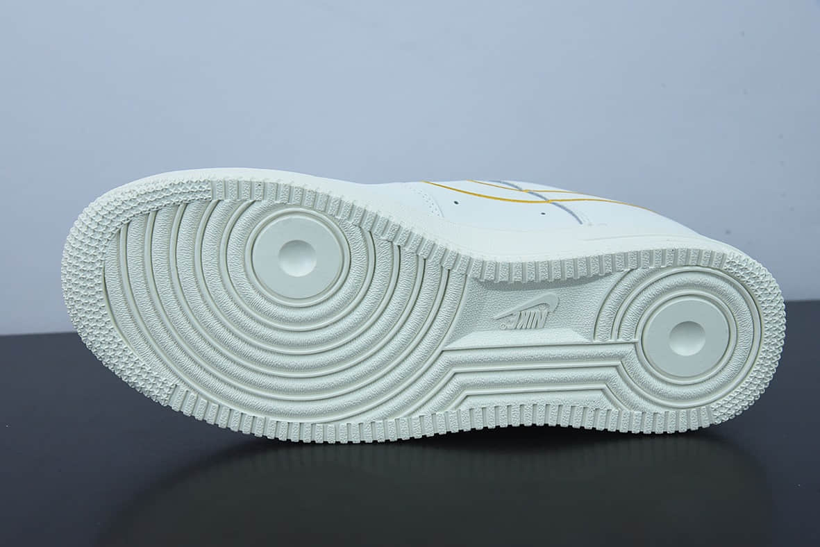 耐克Nike Air Force 1'07 Low 米黄电绣勾空军一号低帮休闲板鞋纯原版本 货号：CL6326-168