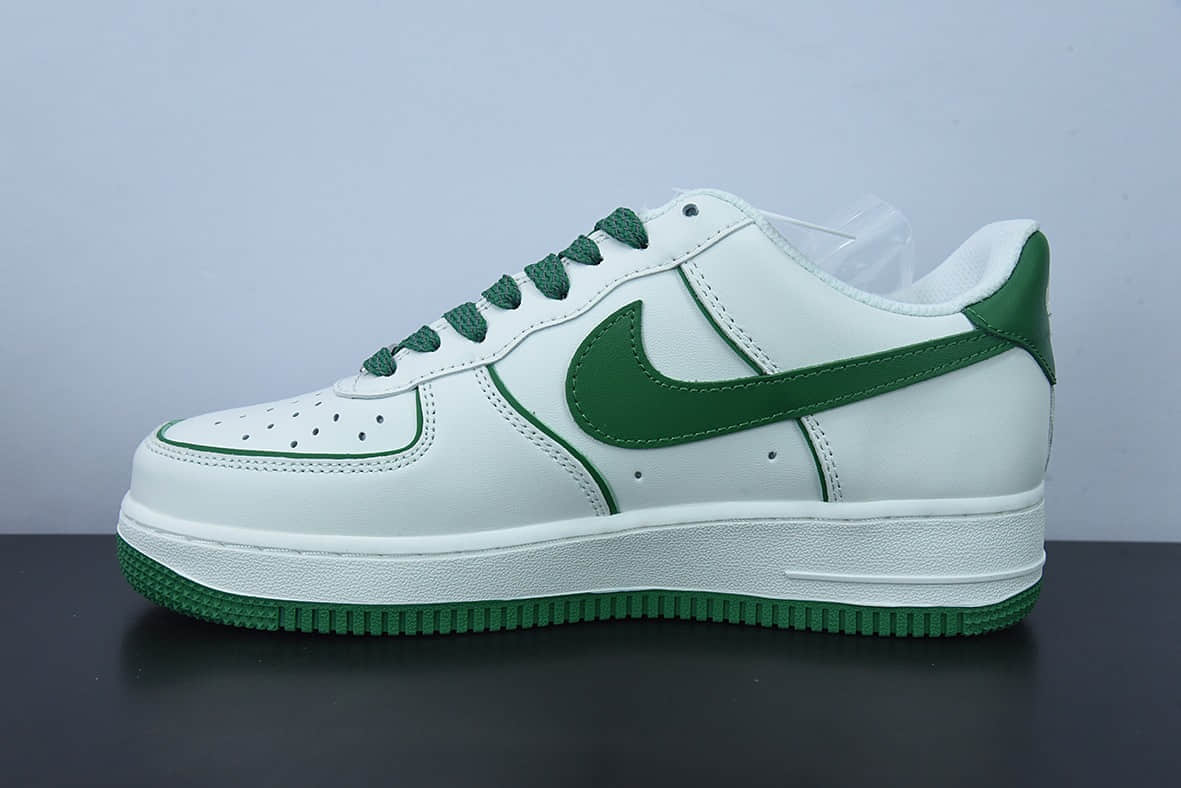 耐克Nike MLB x Nike Air Force 1 '07 Low NY白绿印花联名款空军一号低帮休闲板鞋纯原版本 货号：BS8806-533