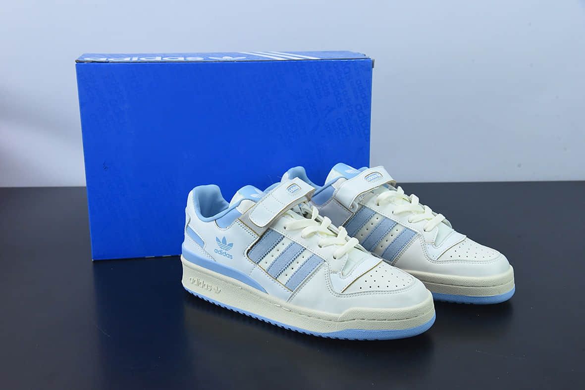 阿迪达斯Adidas originals Forum 84 Low “Carolina Blue”北卡蓝奶白蓝低帮百搭潮流休闲运动板鞋纯原版本 货号： GZ1893