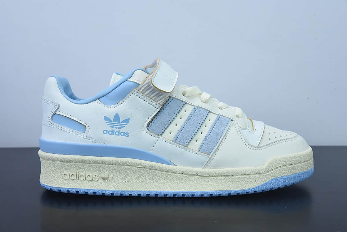 阿迪达斯Adidas originals Forum 84 Low “Carolina Blue”北卡蓝奶白蓝低帮百搭潮流休闲运动板鞋纯原版本 货号： GZ1893