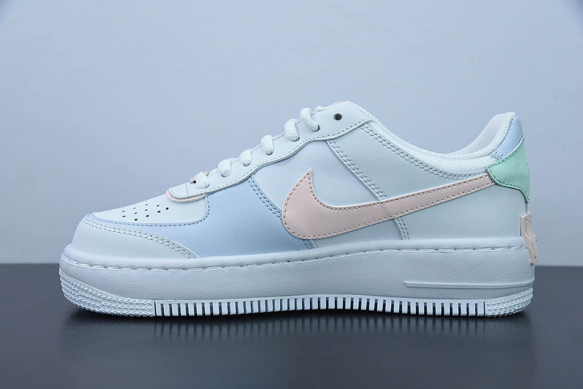 耐克 Nike Air Force 1 '07 Low “白粉绿”拼接马卡龙空军一号低帮休闲板鞋纯原版本 货号：CI0919-117