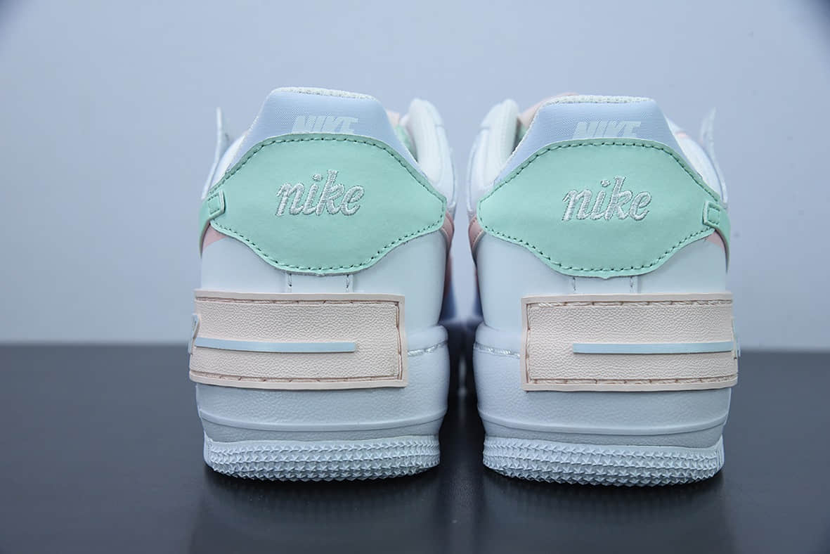 耐克 Nike Air Force 1 '07 Low “白粉绿”拼接马卡龙空军一号低帮休闲板鞋纯原版本 货号：CI0919-117