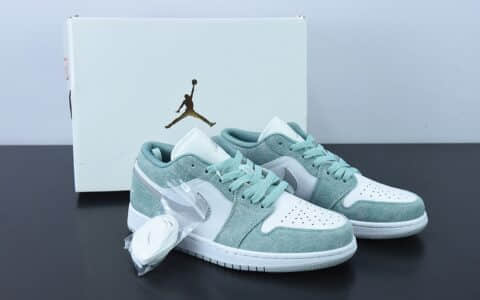 乔丹Air Jordan 1 Low New Emerald AJ1 乔1翡翠蓝复古篮球鞋纯原版本 货号：DN3705-301