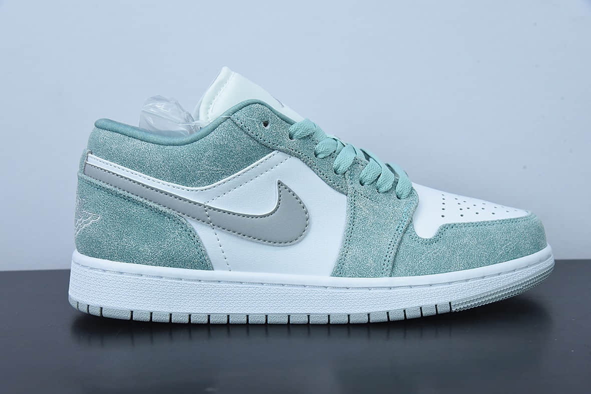 乔丹Air Jordan 1 Low New Emerald AJ1 乔1翡翠蓝复古篮球鞋纯原版本 货号：DN3705-301