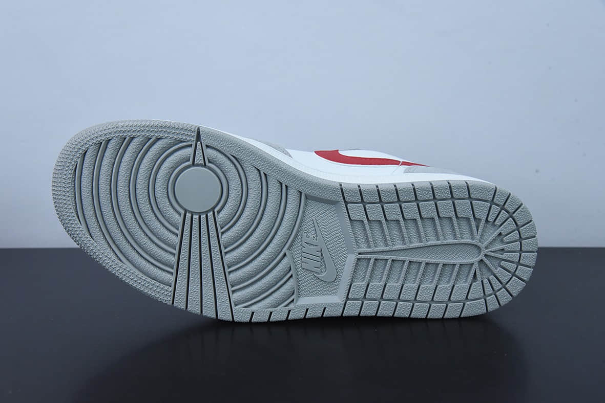 乔丹Air Jordan 1 Low AJ1乔1灰白红低帮文化篮球鞋纯原版本 货号：DC6991-016