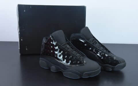 乔丹Air Jordan 13 Cap and Gown AJ13黑猫漆皮毕业典礼礼帽高帮篮球鞋纯原版本 货号：414571-012