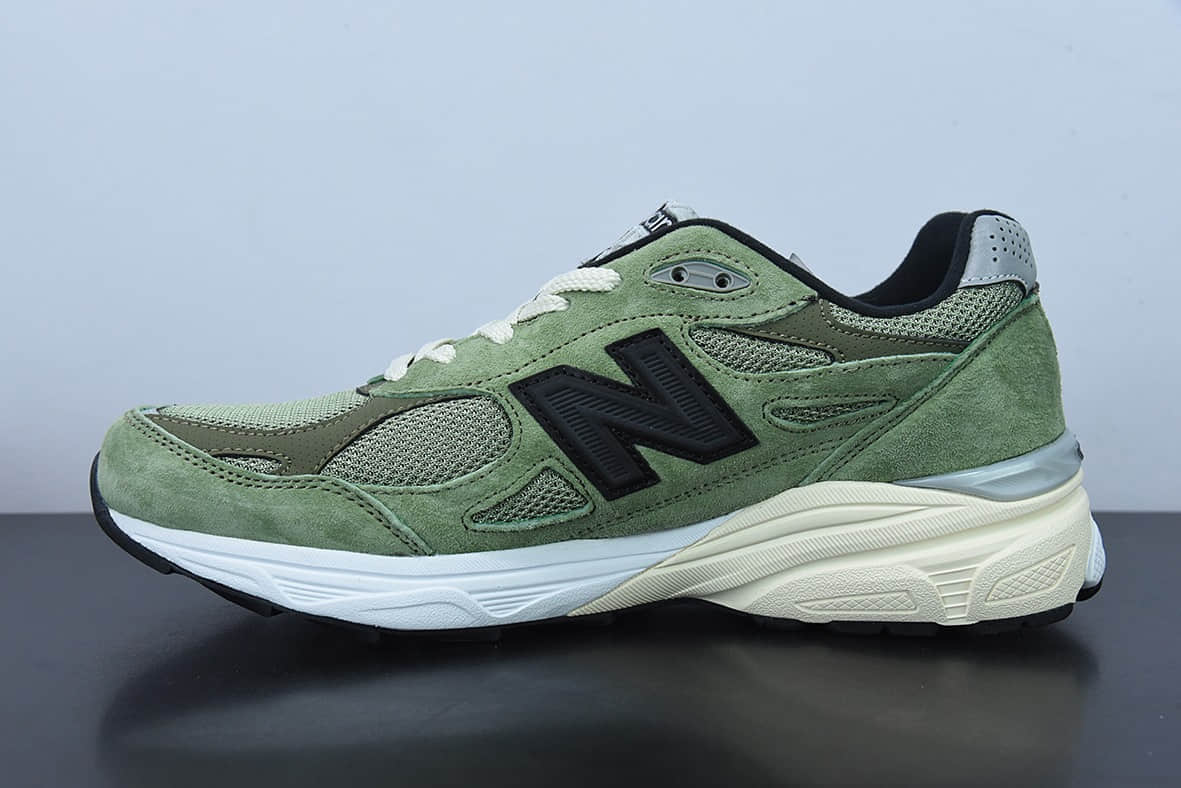 新百伦New BalanceJJJJound x New Balance 990V3 联名款黑绿反光经典复古休闲运动百搭老爹跑步鞋纯原版本 货号：M990JD3