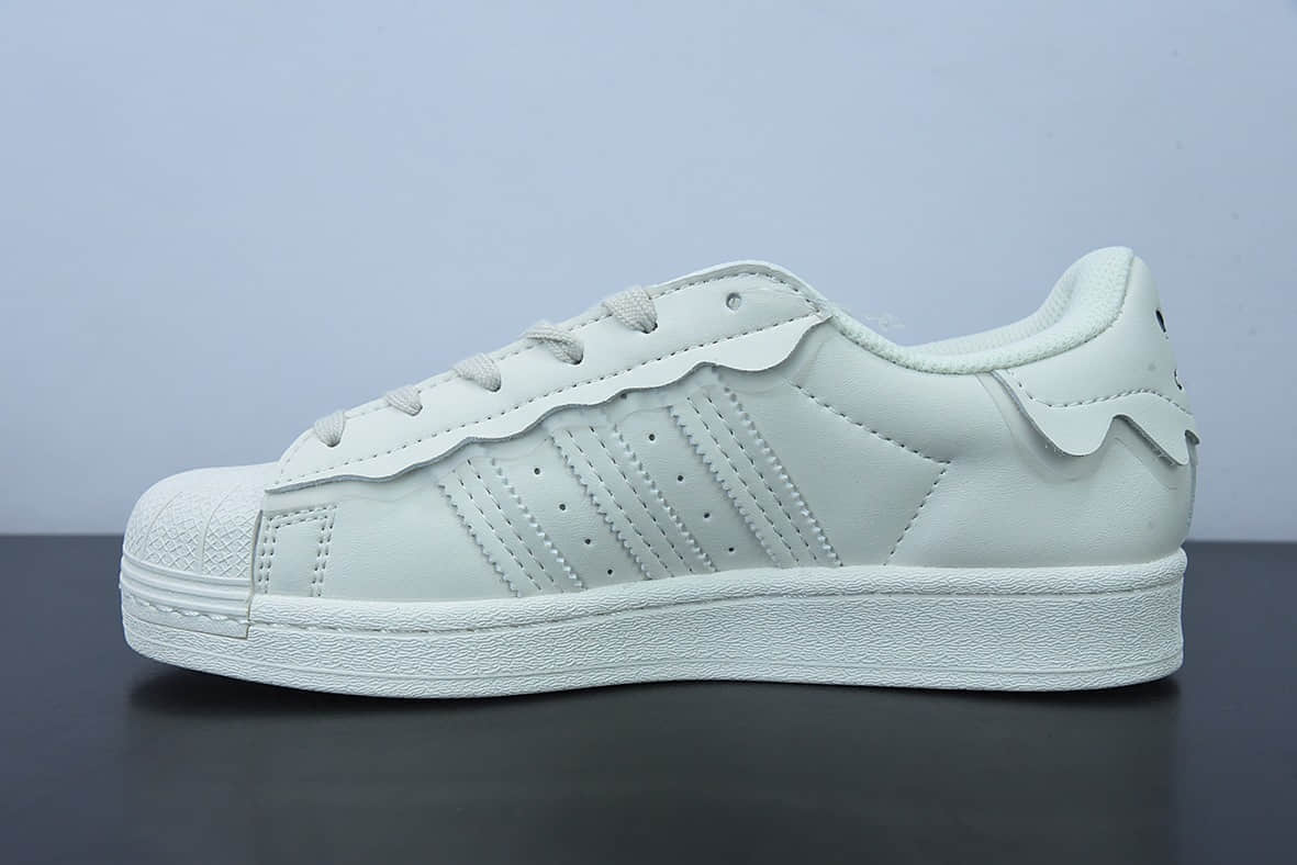 阿迪达斯Adidas Originals Superstar 奶白花边雪糕贝壳头经典百搭休闲运动板鞋纯原版本 货号：GW4441