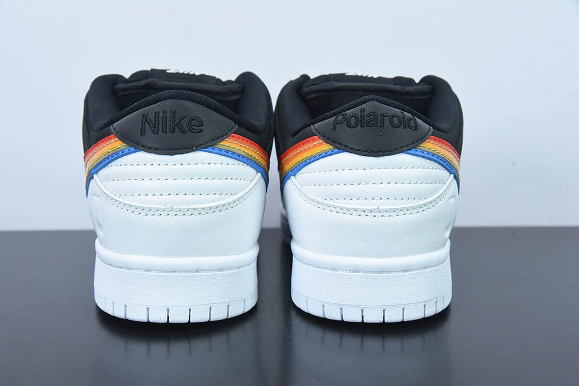 耐克Nike Polaroid ✘ NK SB Dunk Low 黑彩虹宝丽来相机联名款低帮休闲板鞋纯原版本 货号：DH7722-001
