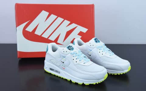 耐克Nike Air Max 90 SE“ Worldwide”全新配色白蓝气垫复古跑鞋纯原版本 货号：CK7069-100