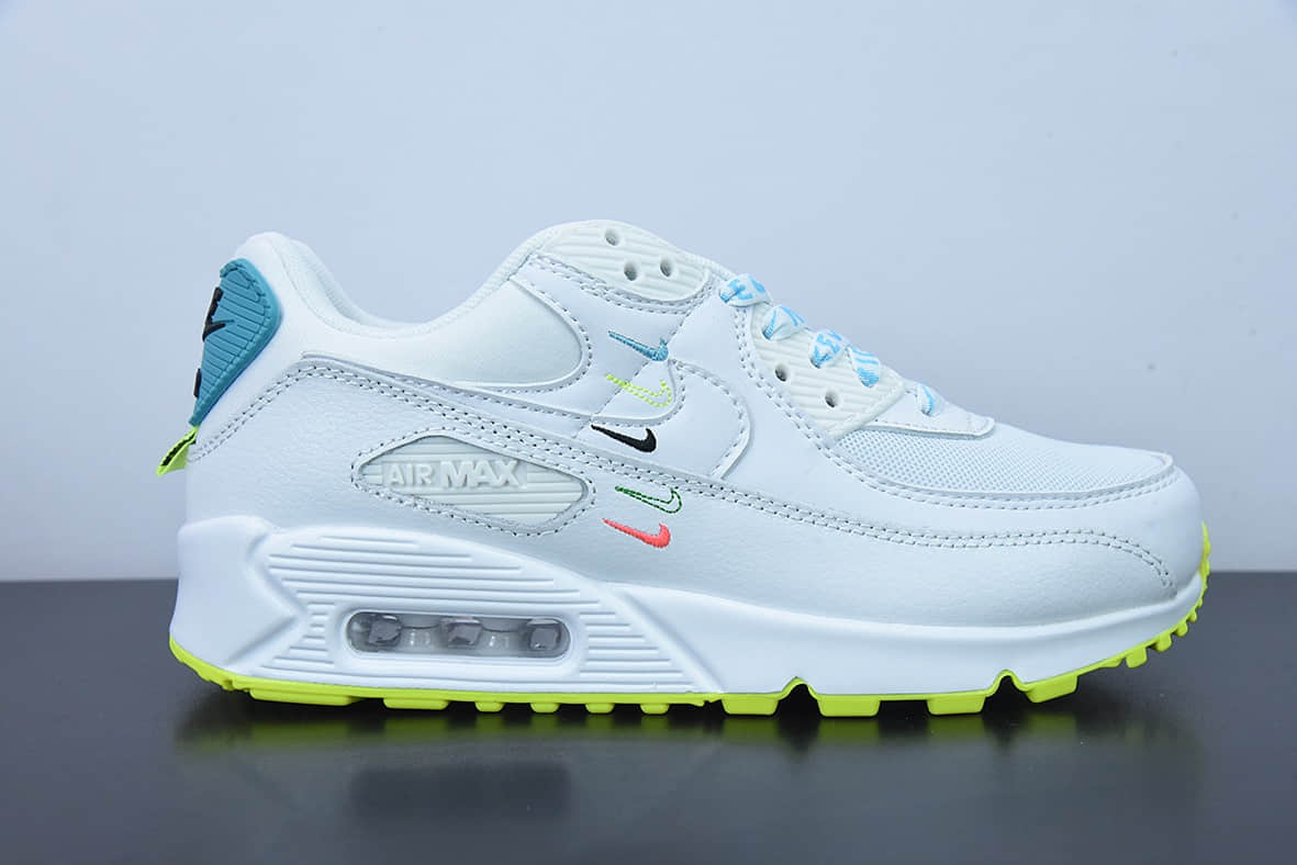 耐克Nike Air Max 90 SE“ Worldwide”全新配色白蓝气垫复古跑鞋纯原版本 货号：CK7069-100