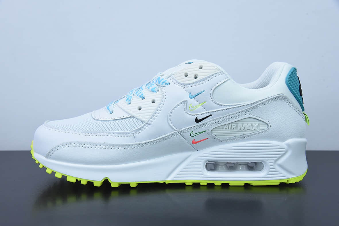 耐克Nike Air Max 90 SE“ Worldwide”全新配色白蓝气垫复古跑鞋纯原版本 货号：CK7069-100