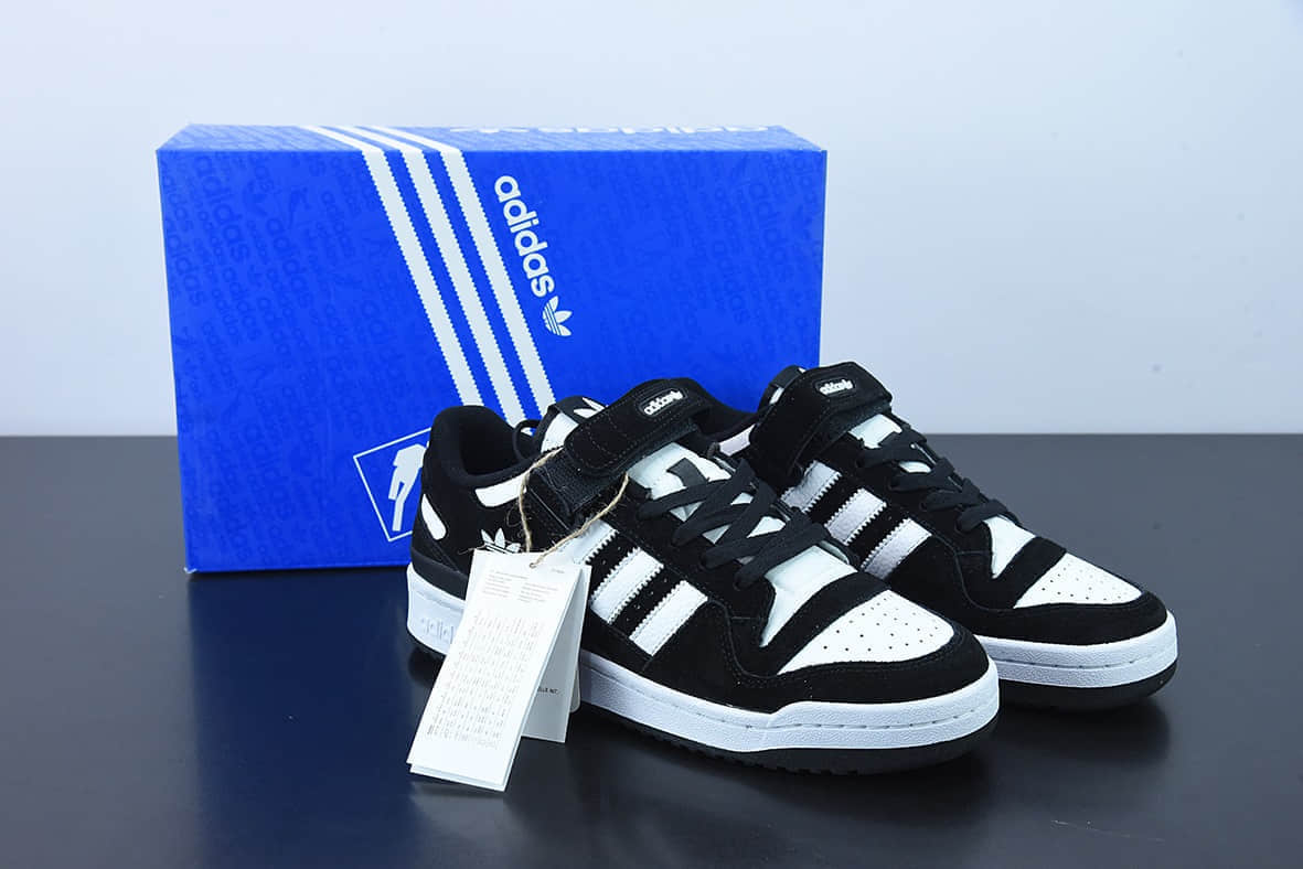 阿迪达斯Adidas Originals Forum 84 Low 黑白太极杨幂同款低帮复古休闲板鞋纯原版本 货号：GW0695