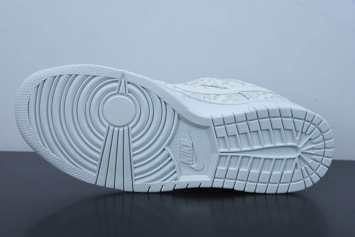耐克Nike Dunk Low SB 「White Paisley」白色腰果花帆布款低帮滑板鞋纯原版本 货号：DJ9955-100