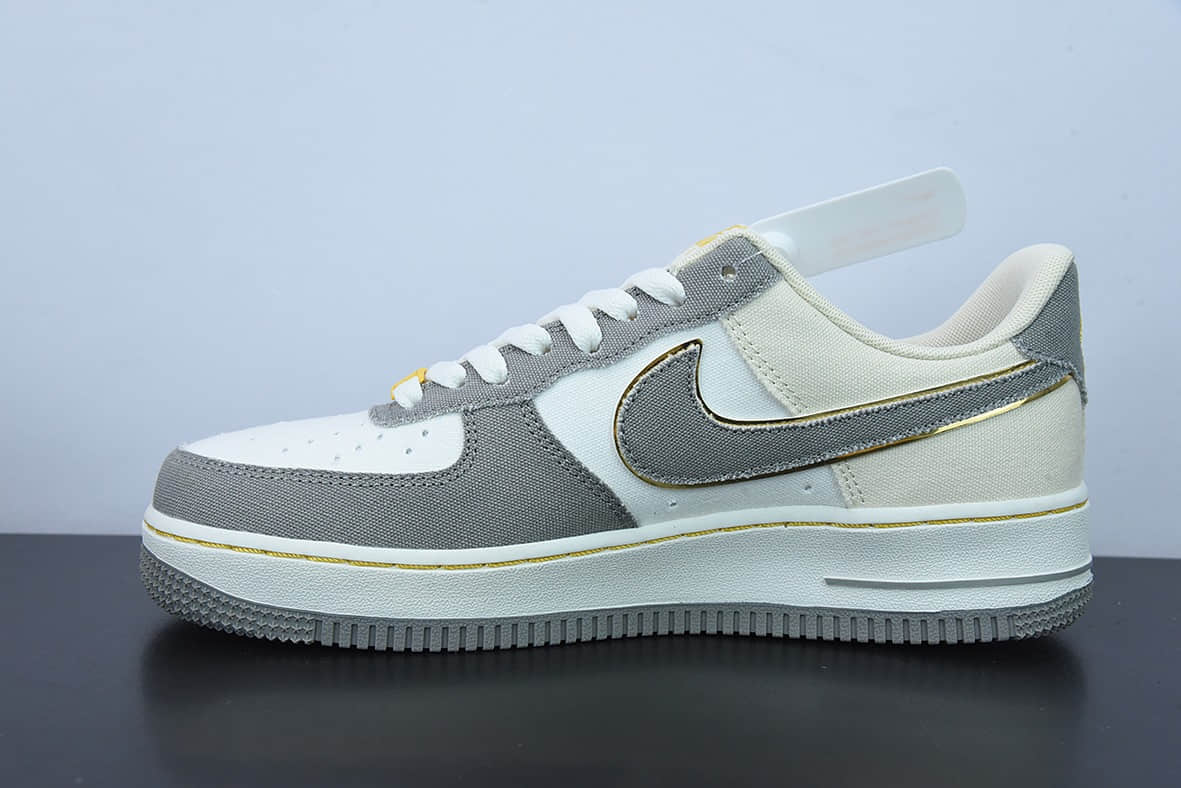 耐克Nike Otomo Katsuhiro x Nk Air Force 1’07 LV8 LowSteamboy OST帆布深灰米白黄金星空军一号低帮休闲板鞋纯原版本 货号：315122-666