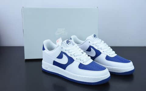 耐克Nike Air Force 1 Low 白蓝拼接空军一号低帮运动休闲板鞋纯原版本 货号：DA4093-101