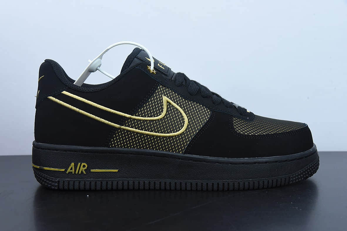 耐克Nike Air Force 1 Low 黑金满天星空军一号低帮百搭休闲板鞋纯原版本 货号：DM8077-001