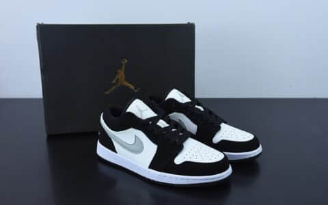 乔丹Air Jordan 1 Low New Emerald 磨砂黑白低帮经典复古文化休闲运动篮球鞋纯原版本 货号：552780-018