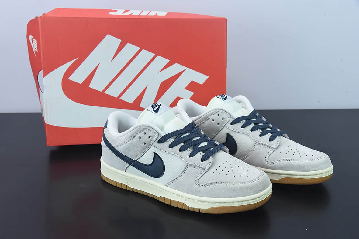 耐克Nike By You SB Dunk Low Retro SP“白灰深蓝”扣篮系列低帮休闲运动滑板板鞋纯原版本 货号：HC0808-200