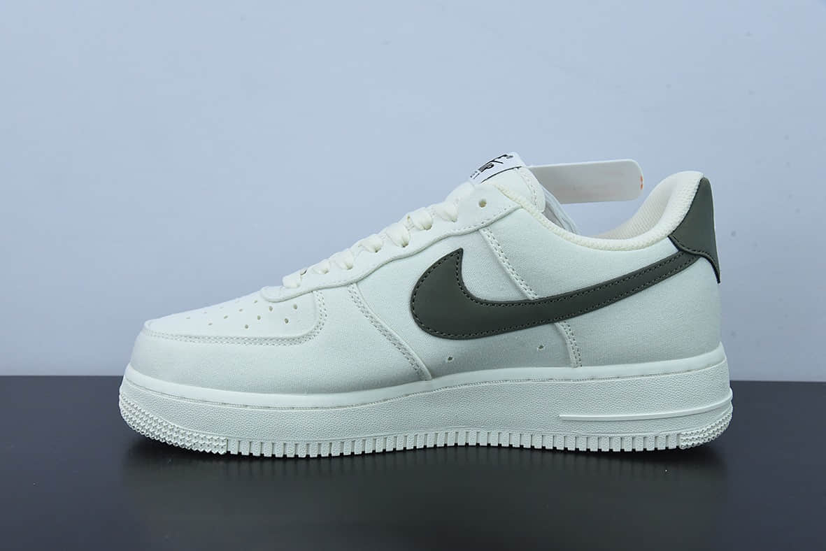 耐克Nike Air Force 1 '07 米军绿帆布3M反光空军一号低帮休闲板鞋纯原版本 货号：DG2296-008