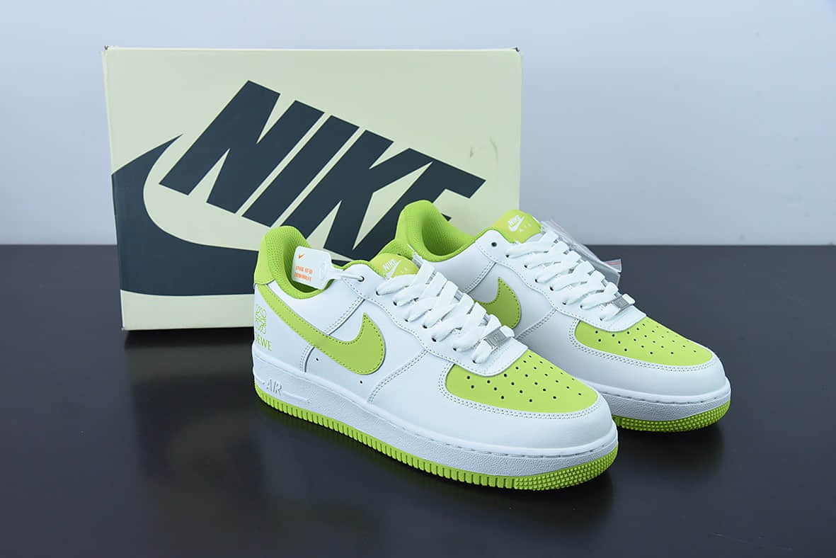 耐克Nike Air Force 1 Low 07 AF1白草绿空军一号休闲板鞋纯原版本 货号：AF1234-002