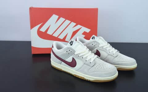 耐克Nike By You SB Dunk Low Retro SP“白灰酒红”扣篮系列低帮休闲运动滑板板鞋纯原版本 货号：HC0808-100