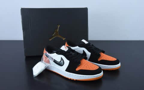 乔丹Air Jordan AJ1 Low Golf 高尔夫系列黑橙扣碎低帮篮球鞋纯原版本 货号：DD9315-800