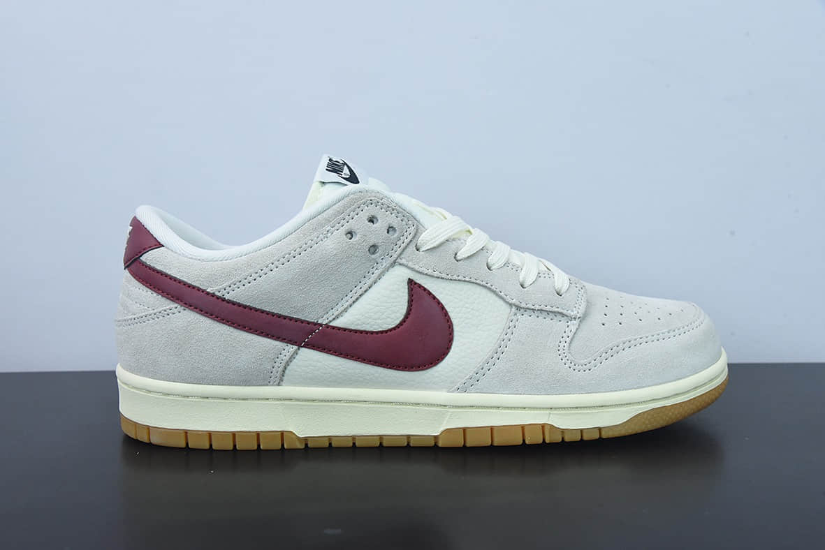 耐克Nike By You SB Dunk Low Retro SP“白灰酒红”扣篮系列低帮休闲运动滑板板鞋纯原版本 货号：HC0808-100