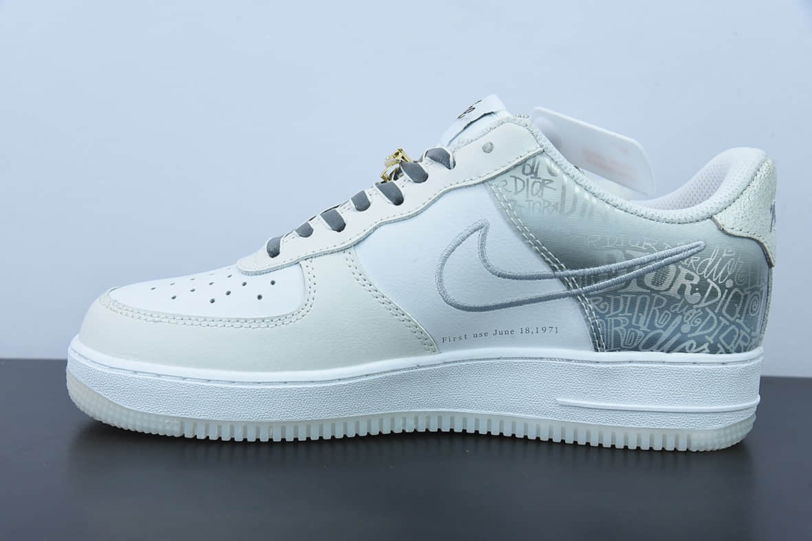 耐克Nike Air Force 1 Low 太空银50周年空军一号低帮休闲板鞋纯原版本 货号：DA8302-333