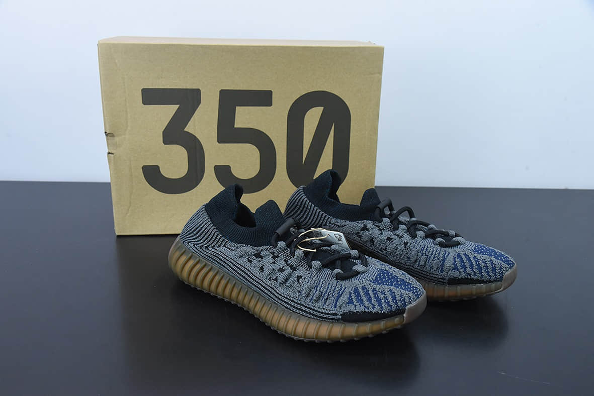 阿迪达斯Adidas originals Yeezy 350 Boost V2 CMPCT“Slate Blue”石板蓝椰子百搭轻便爆米花中底休闲运动慢跑鞋纯原版本 货号：GX9401