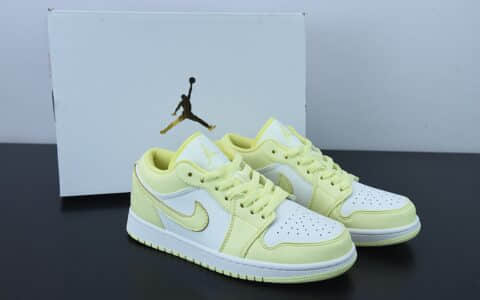 乔丹Air Jordan 1 LowWhiteLemonadeAJ1柠檬黄白低帮经典篮球鞋纯原版本 货号：DC0774-007