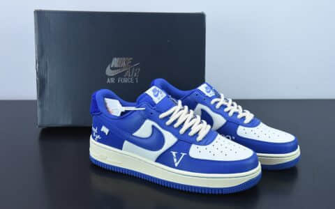 耐克Nike Air Force 1 Low’07 白蓝涂鸦二次元复古主题空军一号低帮休闲板鞋纯原版本 货号：DO5220-165