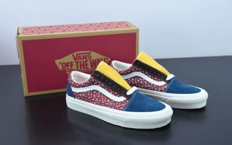 万斯Vans Style 36蓝绿红彩色拼色安纳海姆轻便舒适低帮板鞋纯原版本 货号：VNOA4BVQ448