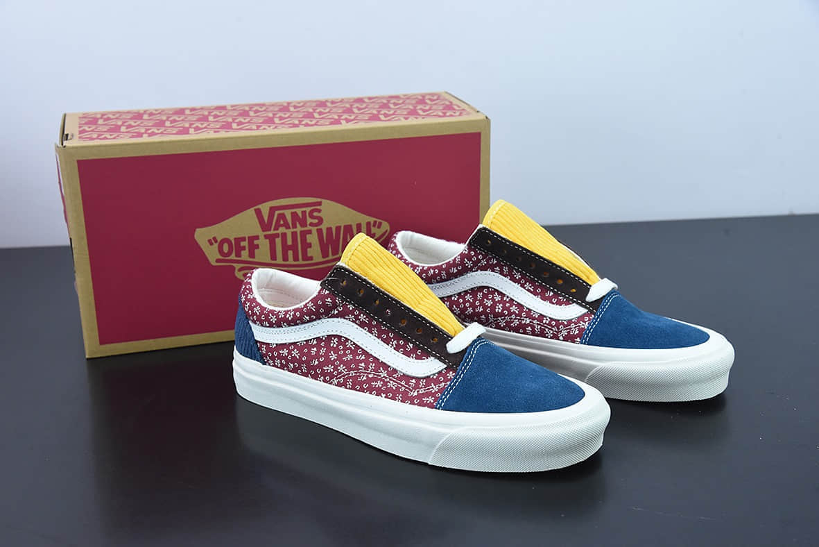 万斯Vans Style 36蓝绿红彩色拼色安纳海姆轻便舒适低帮板鞋纯原版本 货号：VNOA4BVQ448