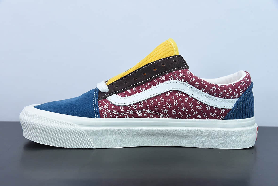 万斯Vans Style 36蓝绿红彩色拼色安纳海姆轻便舒适低帮板鞋纯原版本 货号：VNOA4BVQ448