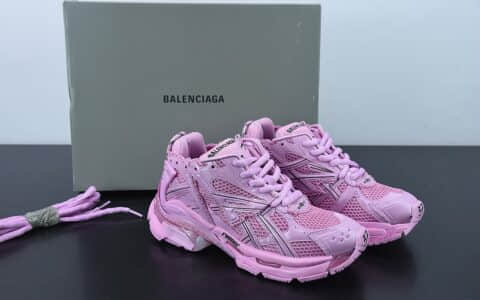 巴黎世家Balenciaga Runner粉色运动鞋纯原版本 货号：677402W3RB15000