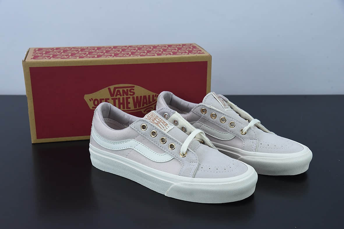 万斯Vans Sk8-Low Reissue SF 藕粉色低帮硫化板鞋纯原版本 货号：VN0A4UWI4WP