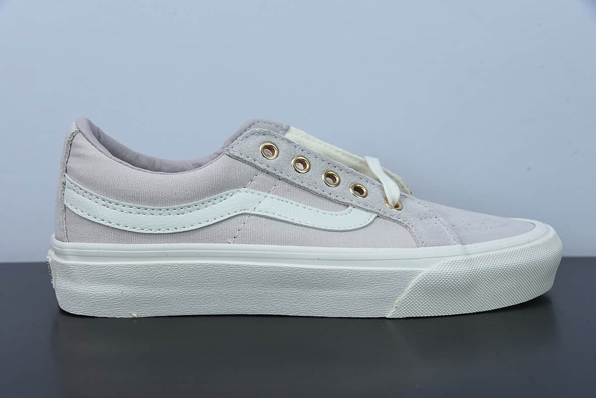 万斯Vans Sk8-Low Reissue SF 藕粉色低帮硫化板鞋纯原版本 货号：VN0A4UWI4WP