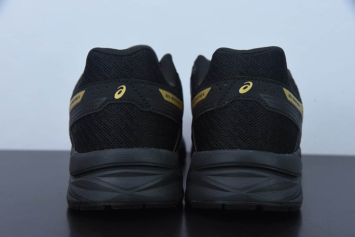 亚瑟士Asics Gel-Contend 4 抗衡4代黑金配色低帮城市休闲运动跑步鞋纯原版本 货号：T8D4Q-013