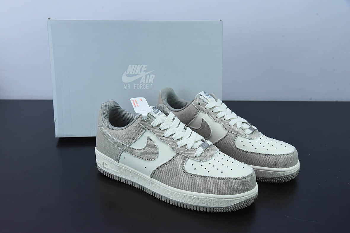 耐克Nike Air Force 1 帆布灰空军一号低帮休闲板鞋纯原版本 货号：BQ5806-228