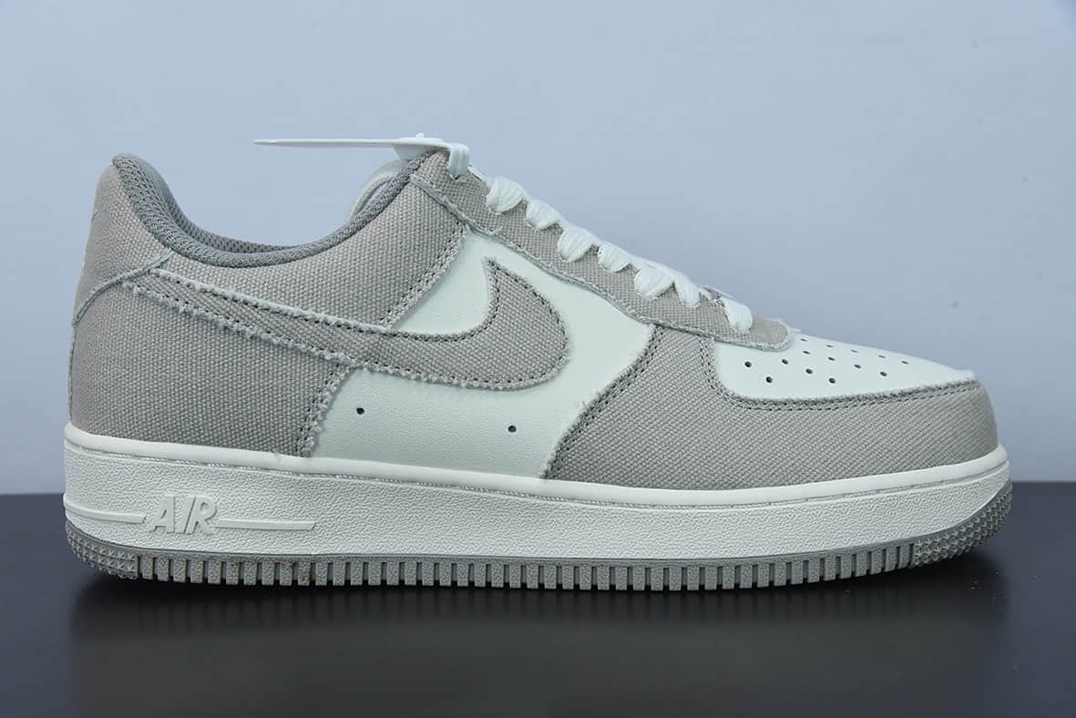 耐克Nike Air Force 1 帆布灰空军一号低帮休闲板鞋纯原版本 货号：BQ5806-228