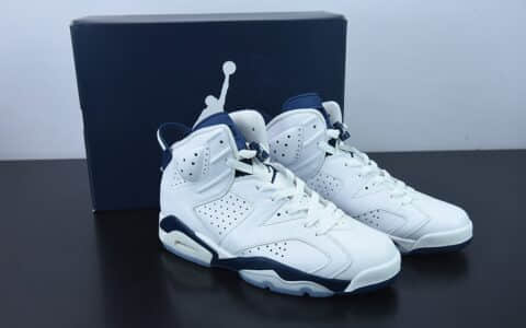 乔丹Air Jordan 6 Retro 白蓝午夜蓝乔丹AJ6代复古休闲文化篮球鞋纯原版本 货号：CT8529-141