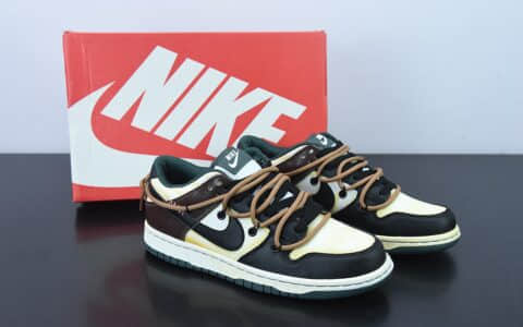 耐克Nike SB Dunk LowDark MochaPaisley黑摩卡腰果花绑绳扣篮系列低帮休闲运动滑板板鞋纯原版本 货号：DD1391-700