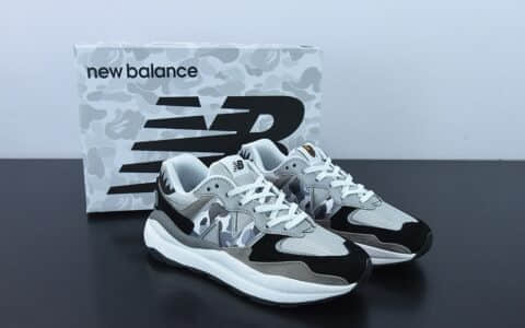 新百伦New Balance Bape x New Balance 猿人头联名款迷彩灰白NB5740系列复古休闲慢跑鞋纯原版本 货号：M5740BAP