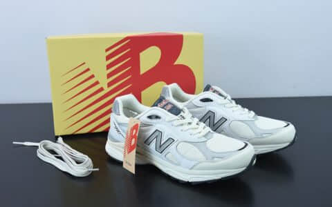 新百伦New Balance 990V3 白色3M反光第三代总统复古慢跑鞋纯原版本 货号：M990AL3