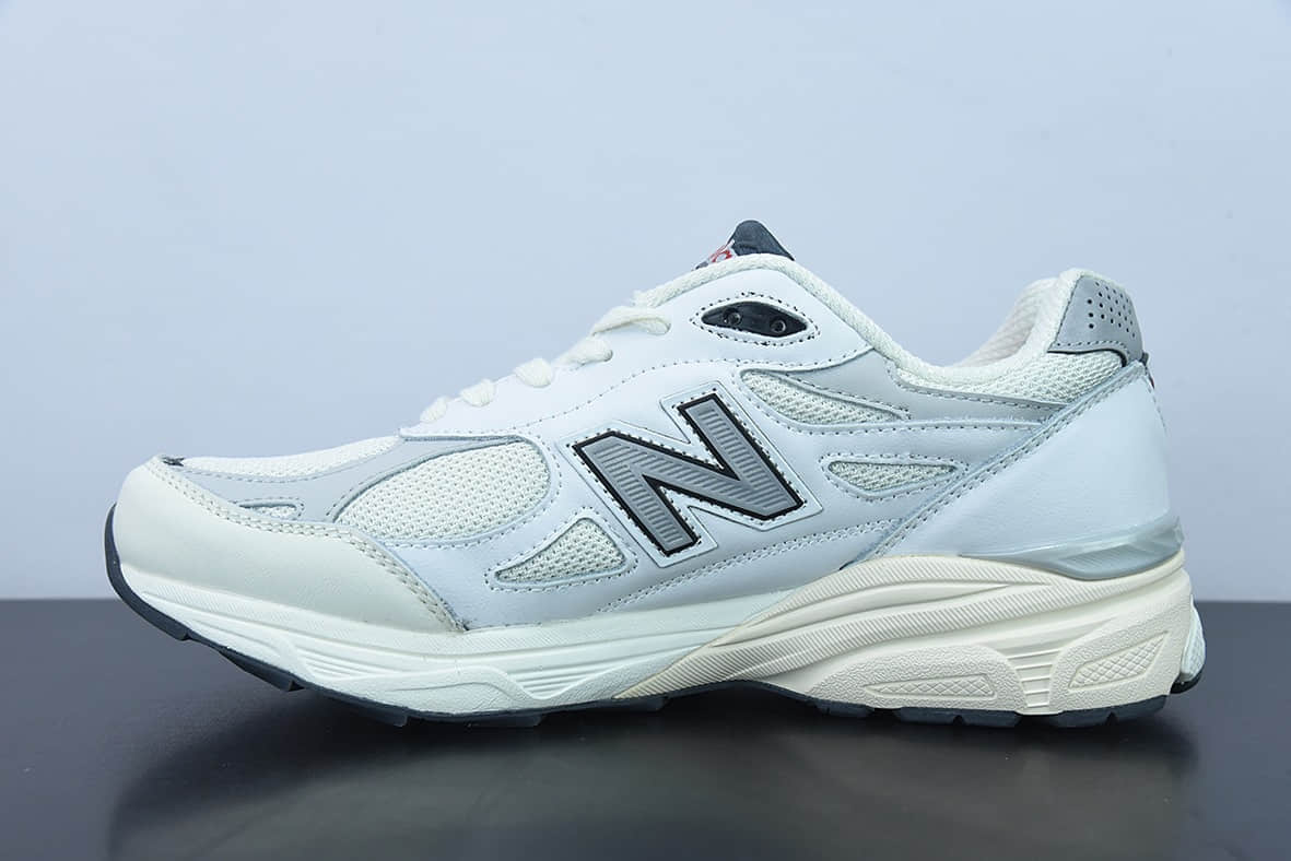 新百伦New Balance 990V3 白色3M反光第三代总统复古慢跑鞋纯原版本 货号：M990AL3