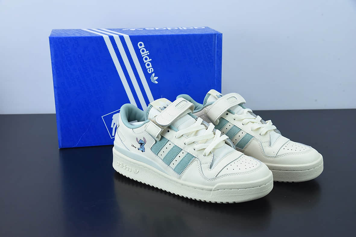 阿迪达斯Adidas Disney x adidas Forum Low “Stitch”史迪仔低帮百搭潮流休闲运动板鞋纯原版本 货号：HQ6374
