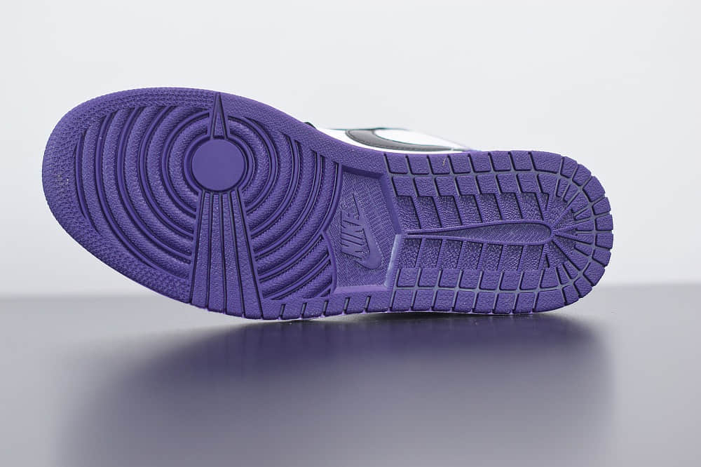 乔丹Air Jordan 1 Low “Purple Court”AJ1黑紫脚趾低帮篮球鞋纯原版本 货号：553558-125