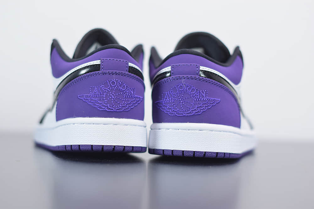 乔丹Air Jordan 1 Low “Purple Court”AJ1黑紫脚趾低帮篮球鞋纯原版本 货号：553558-125